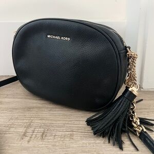 Micheal Kors Ginny Medium Crossbody Black Women's Purse